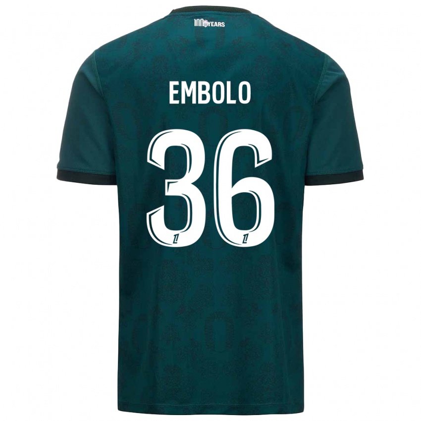 Férfi Breel Embolo #36 Sötétzöld Idegenbeli Jersey 2024/25 Mez Póló Ing