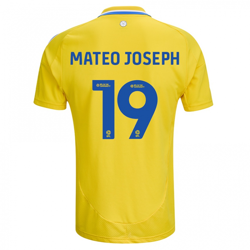 Férfi Mateo Joseph #19 Sárga Kék Idegenbeli Jersey 2024/25 Mez Póló Ing