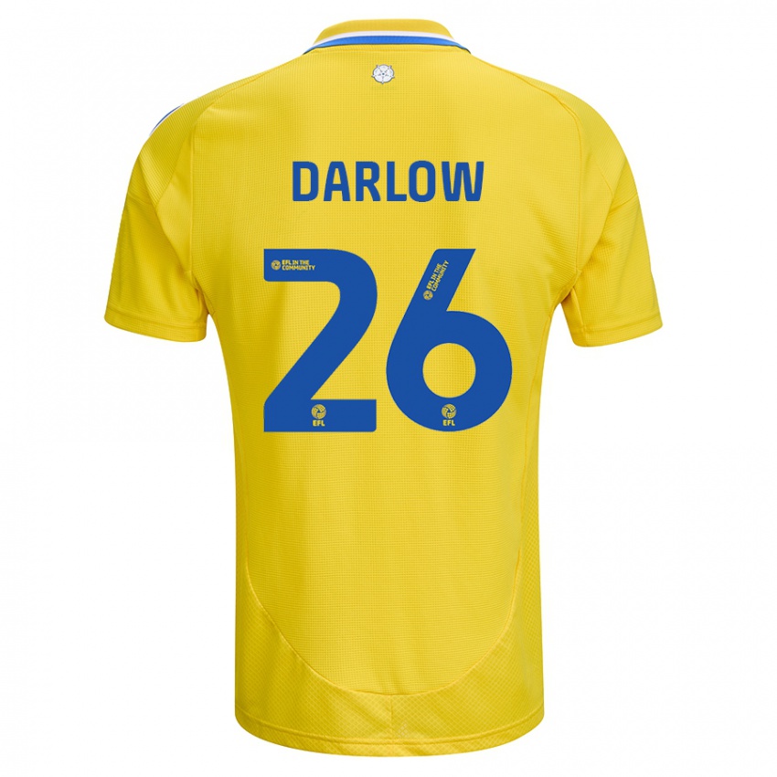 Férfi Karl Darlow #26 Sárga Kék Idegenbeli Jersey 2024/25 Mez Póló Ing