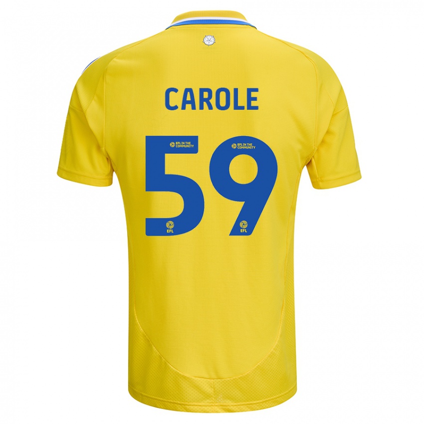 Férfi Keenan Carole #59 Sárga Kék Idegenbeli Jersey 2024/25 Mez Póló Ing