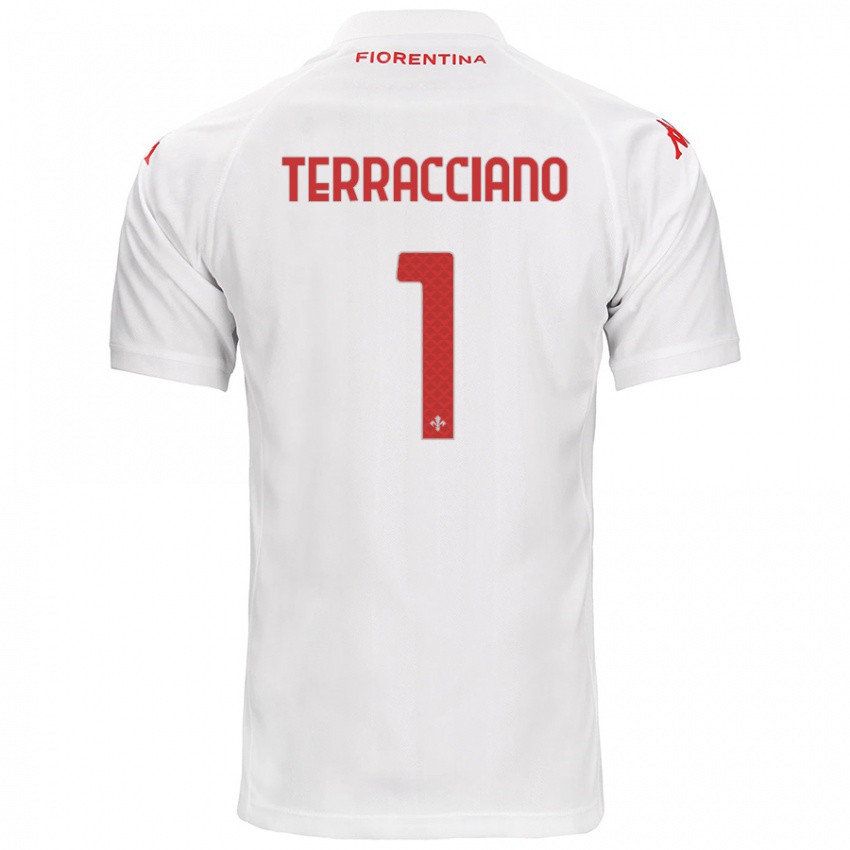 Férfi Pietro Terracciano #1 Fehér Idegenbeli Jersey 2024/25 Mez Póló Ing