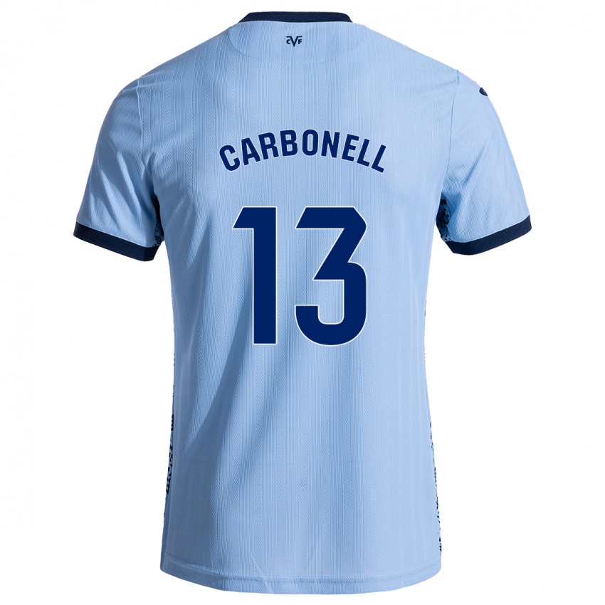 Férfi Carmen Carbonell #13 Ég Kék Idegenbeli Jersey 2024/25 Mez Póló Ing