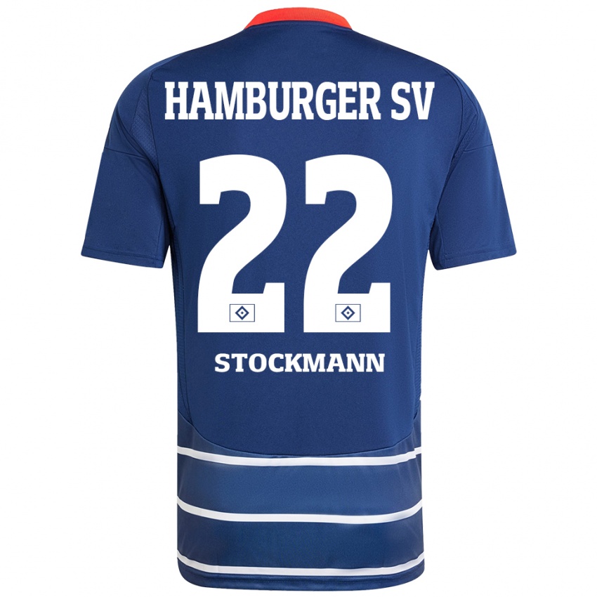 Férfi Sarah Stöckmann #22 Sötétkék Idegenbeli Jersey 2024/25 Mez Póló Ing