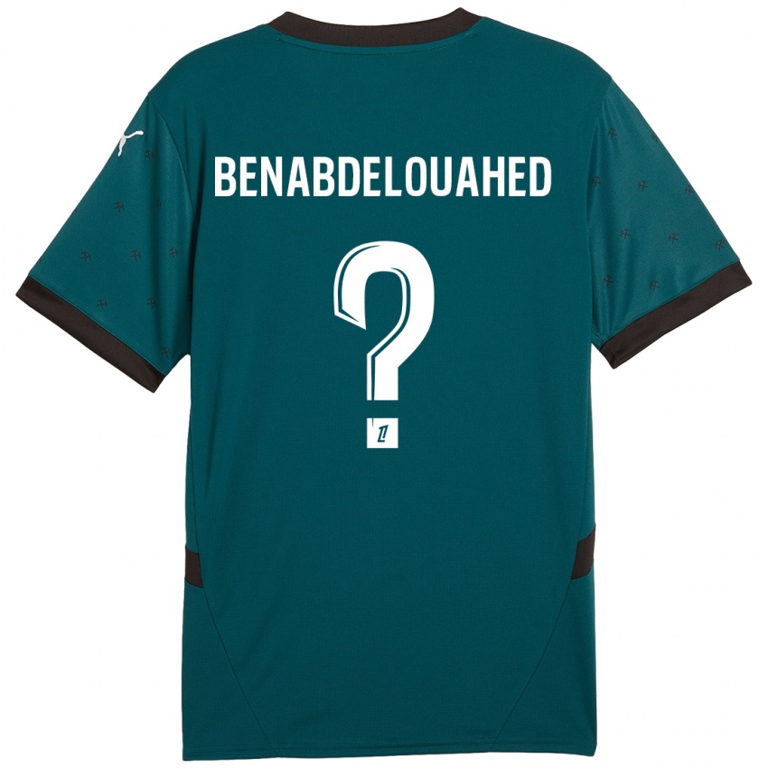 Férfi Kaïs Benabdelouahed #0 Sötétzöld Idegenbeli Jersey 2024/25 Mez Póló Ing