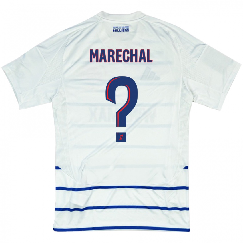 Férfi Max Marechal #0 Fehér Kék Idegenbeli Jersey 2024/25 Mez Póló Ing