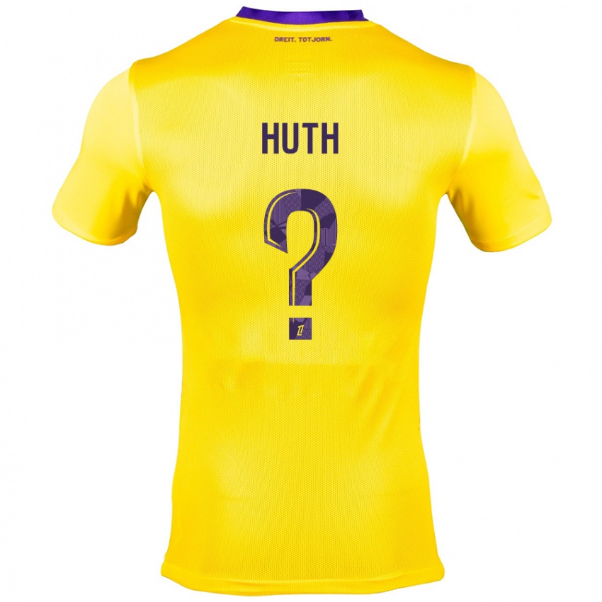 Férfi Lony Huth #0 Sárga Lila Idegenbeli Jersey 2024/25 Mez Póló Ing