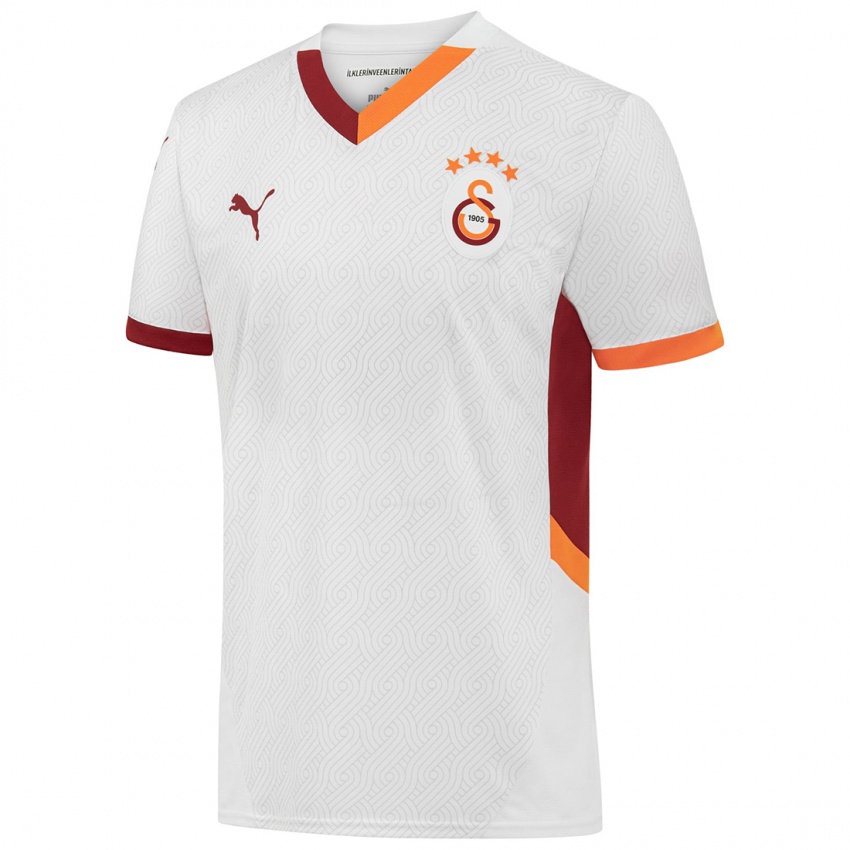 Férfi Eyüp Aydin #5 Fehér Sárga Piros Idegenbeli Jersey 2024/25 Mez Póló Ing