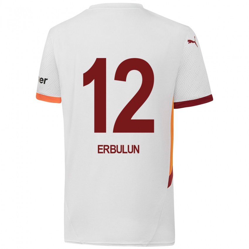 Férfi Helin Erbulun #12 Fehér Sárga Piros Idegenbeli Jersey 2024/25 Mez Póló Ing