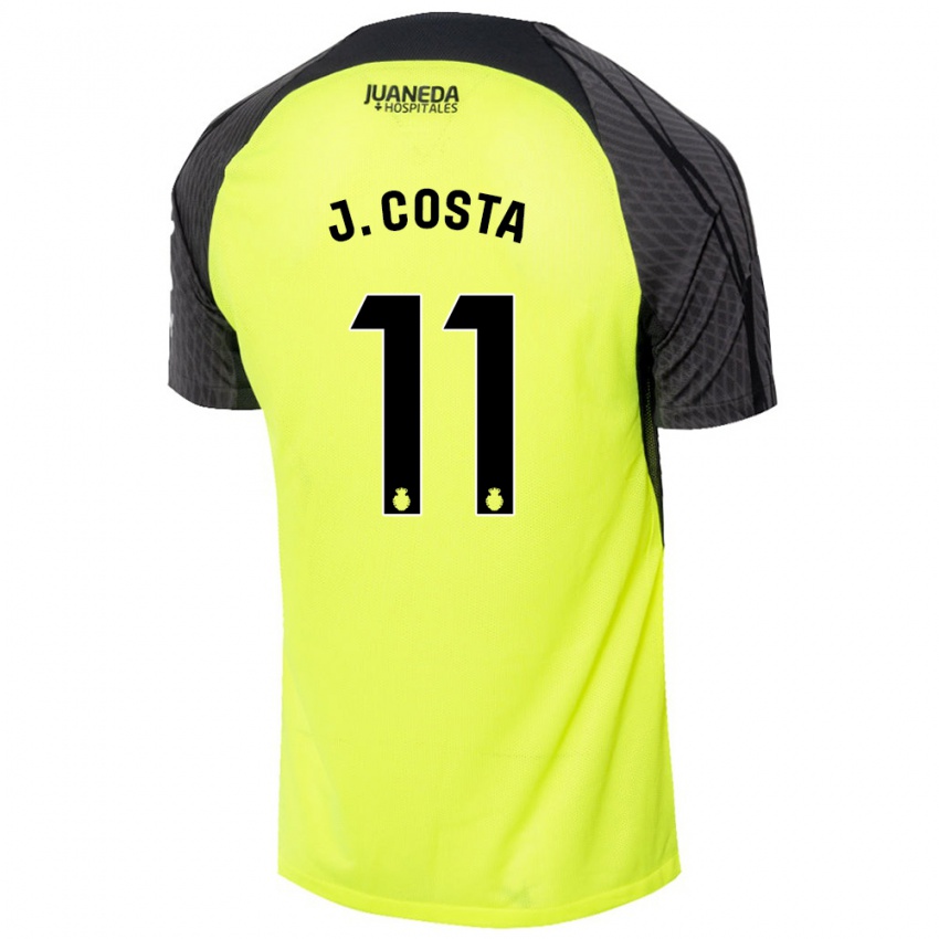 Férfi Jaume Costa #11 Fluoreszkáló Zöld Fekete Idegenbeli Jersey 2024/25 Mez Póló Ing