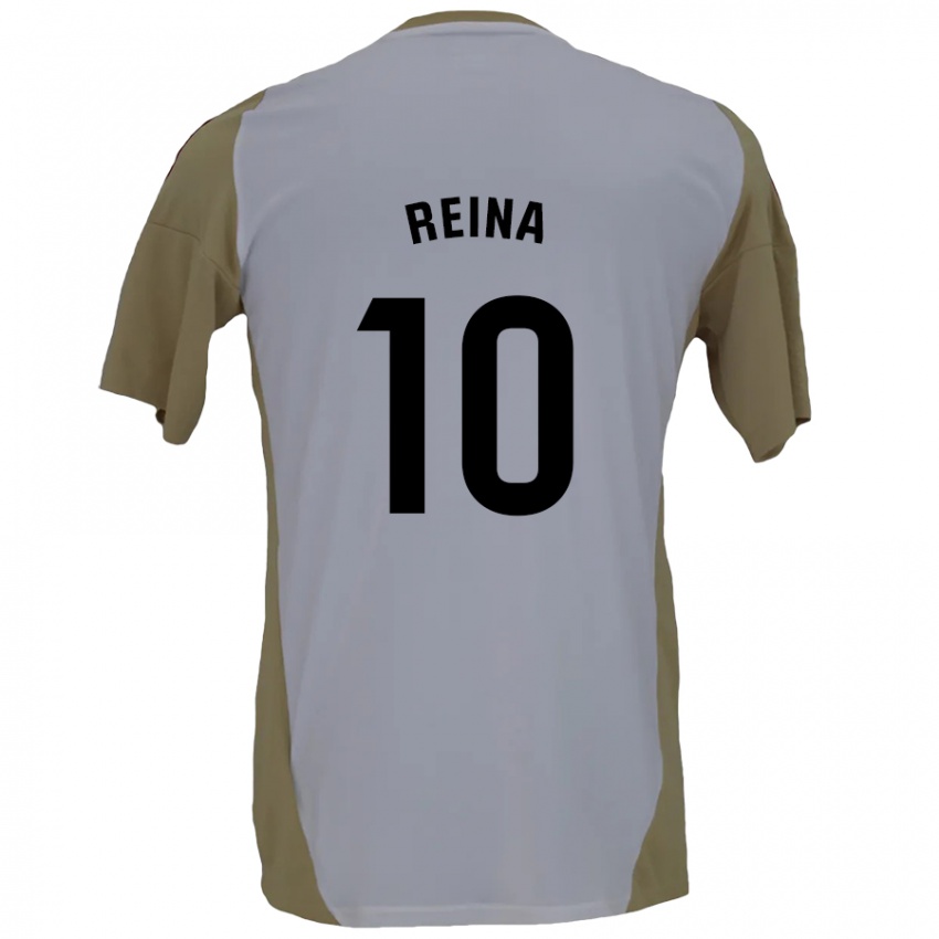 Férfi Alberto Reina #10 Barna Fehér Idegenbeli Jersey 2024/25 Mez Póló Ing