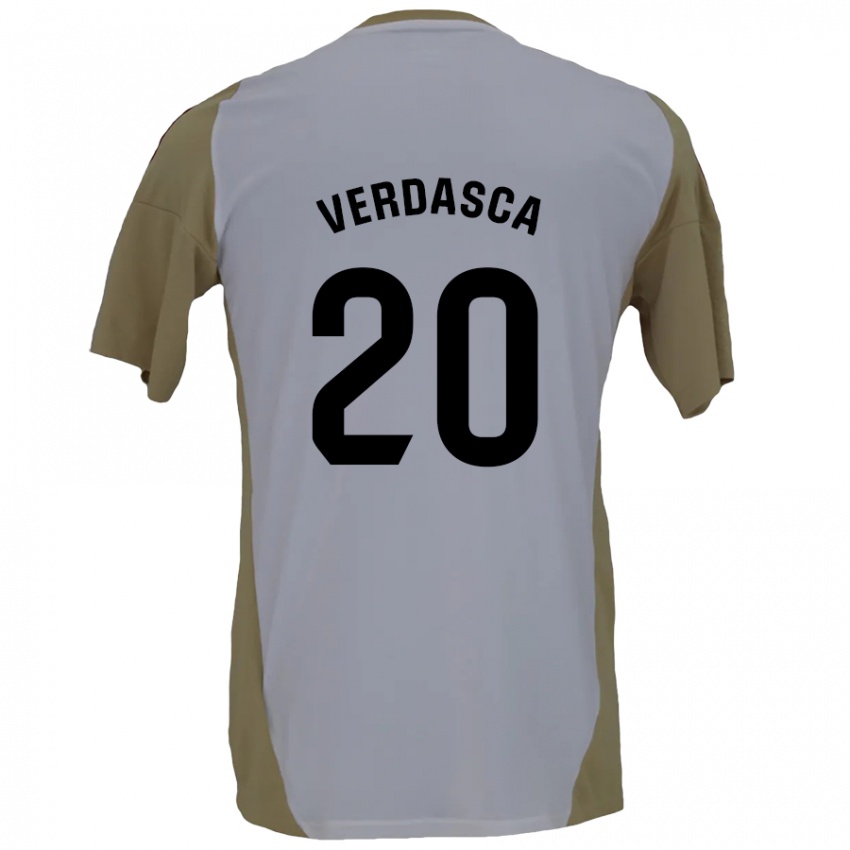 Férfi Diogo Verdasca #20 Barna Fehér Idegenbeli Jersey 2024/25 Mez Póló Ing