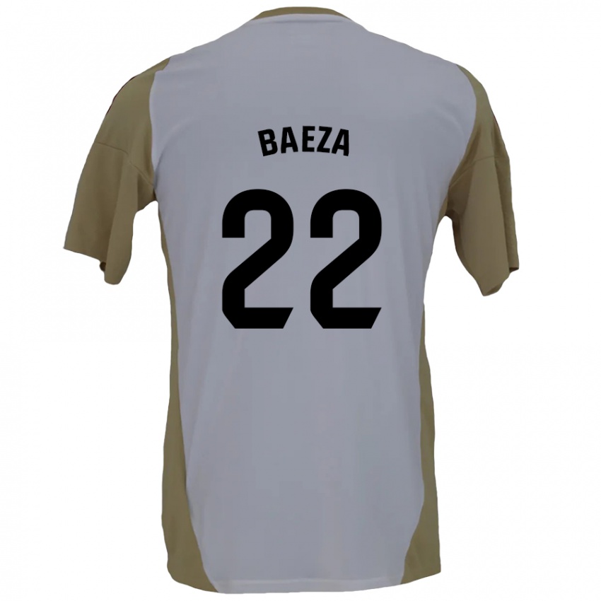 Férfi Miguel Baeza #22 Barna Fehér Idegenbeli Jersey 2024/25 Mez Póló Ing