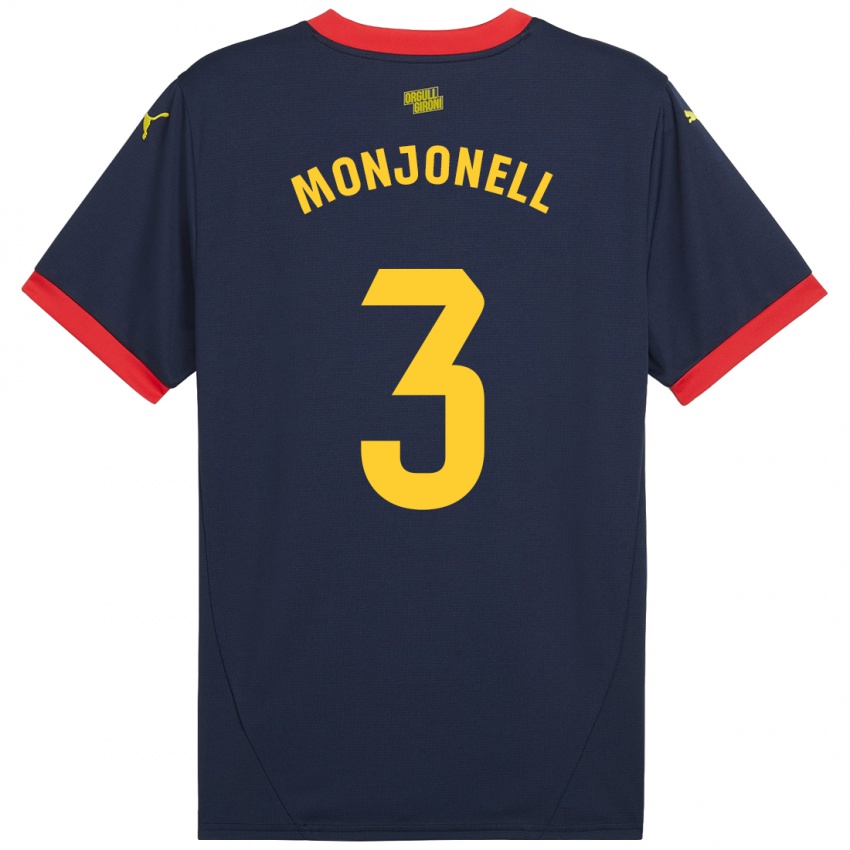 Férfi Eric Monjonell #3 Sötétvörös Idegenbeli Jersey 2024/25 Mez Póló Ing