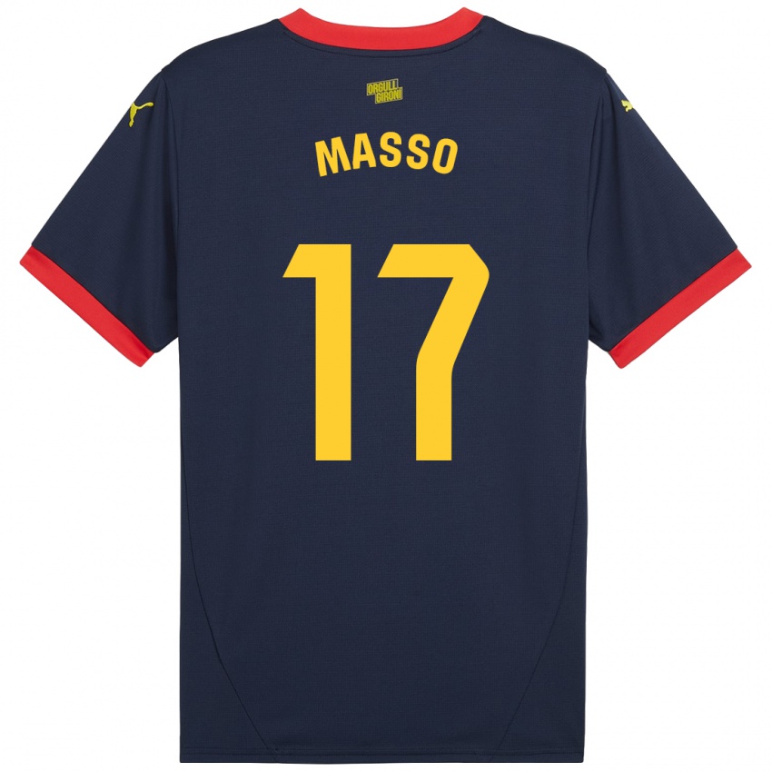 Férfi Ainoa Massó #17 Sötétvörös Idegenbeli Jersey 2024/25 Mez Póló Ing