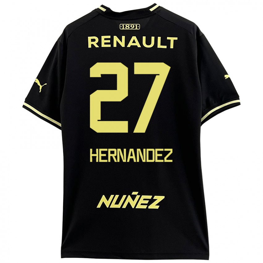 Férfi Lucas Hernández #27 Fekete Sárga Idegenbeli Jersey 2024/25 Mez Póló Ing