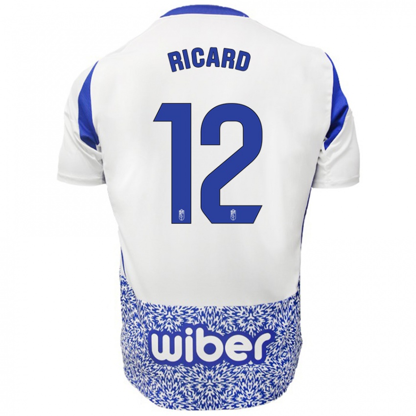 Férfi Ricard Sanchez #12 Fehér Kék Idegenbeli Jersey 2024/25 Mez Póló Ing