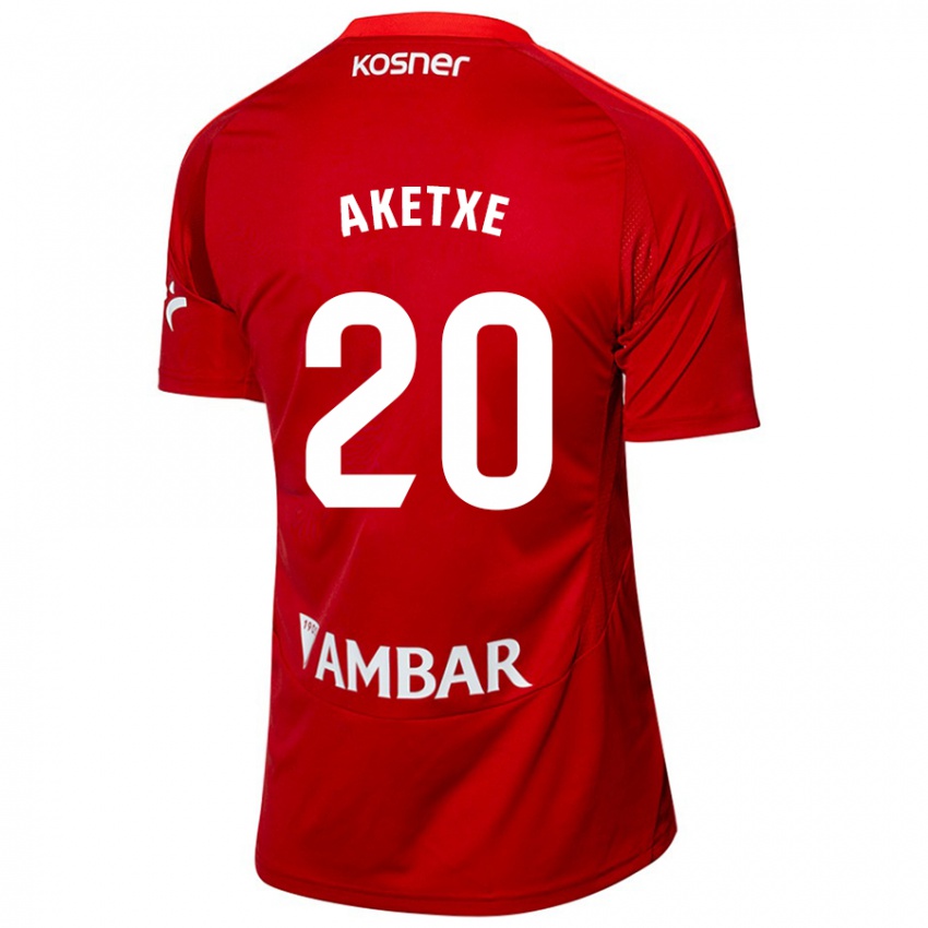 Férfi Ager Aketxe #20 Fehér Kék Idegenbeli Jersey 2024/25 Mez Póló Ing