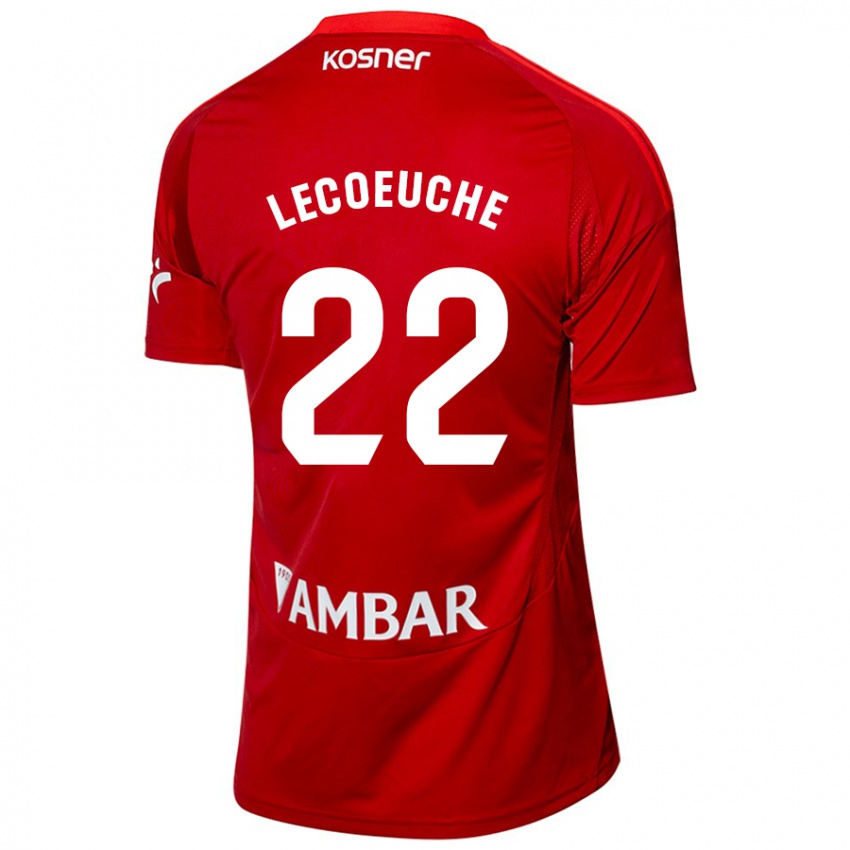 Férfi Quentin Lecoeuche #22 Fehér Kék Idegenbeli Jersey 2024/25 Mez Póló Ing