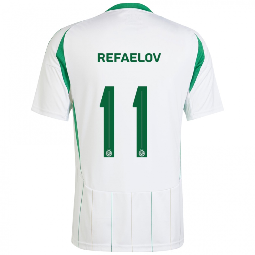 Férfi Lior Refaelov #11 Fehér Zöld Idegenbeli Jersey 2024/25 Mez Póló Ing