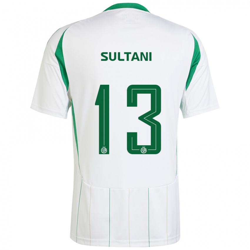 Férfi Tomás Sultani #13 Fehér Zöld Idegenbeli Jersey 2024/25 Mez Póló Ing