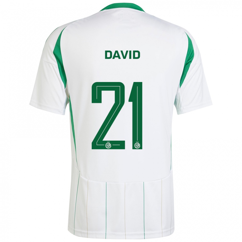 Férfi Dean David #21 Fehér Zöld Idegenbeli Jersey 2024/25 Mez Póló Ing