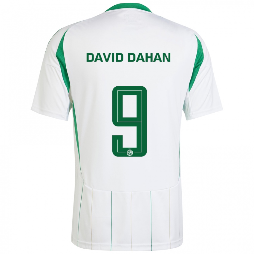 Férfi Omer David Dahan #9 Fehér Zöld Idegenbeli Jersey 2024/25 Mez Póló Ing