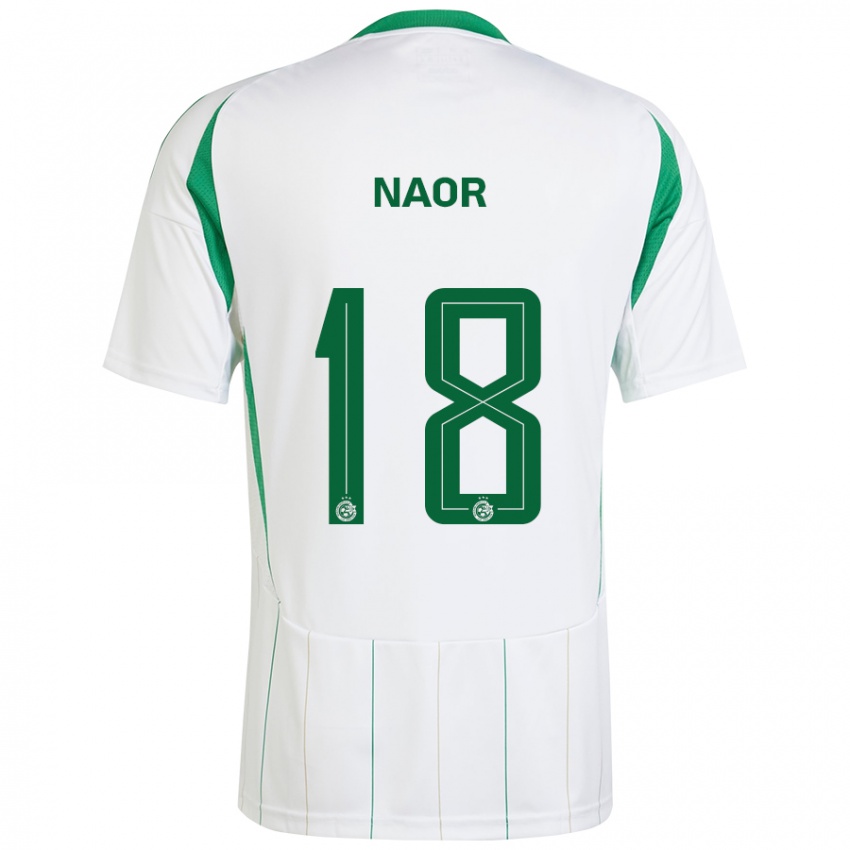 Férfi Goni Naor #18 Fehér Zöld Idegenbeli Jersey 2024/25 Mez Póló Ing