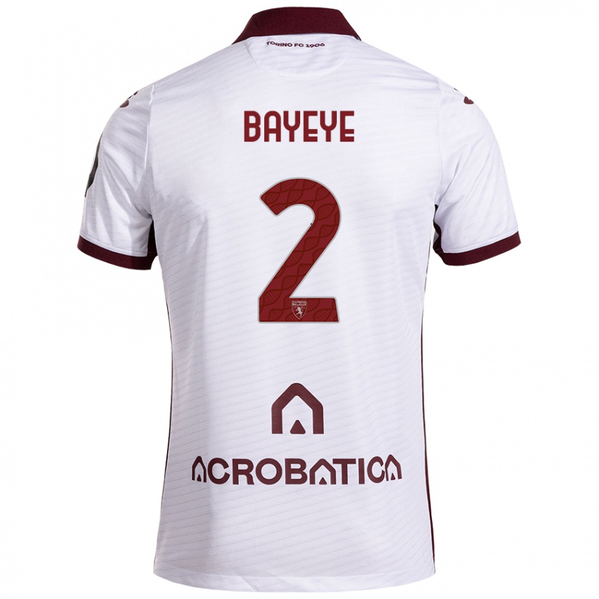 Férfi Brian Bayeye #2 Fehér Barna Idegenbeli Jersey 2024/25 Mez Póló Ing