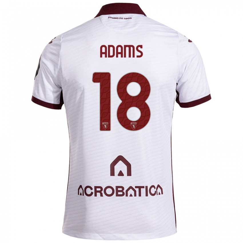 Férfi Che Adams #18 Fehér Barna Idegenbeli Jersey 2024/25 Mez Póló Ing