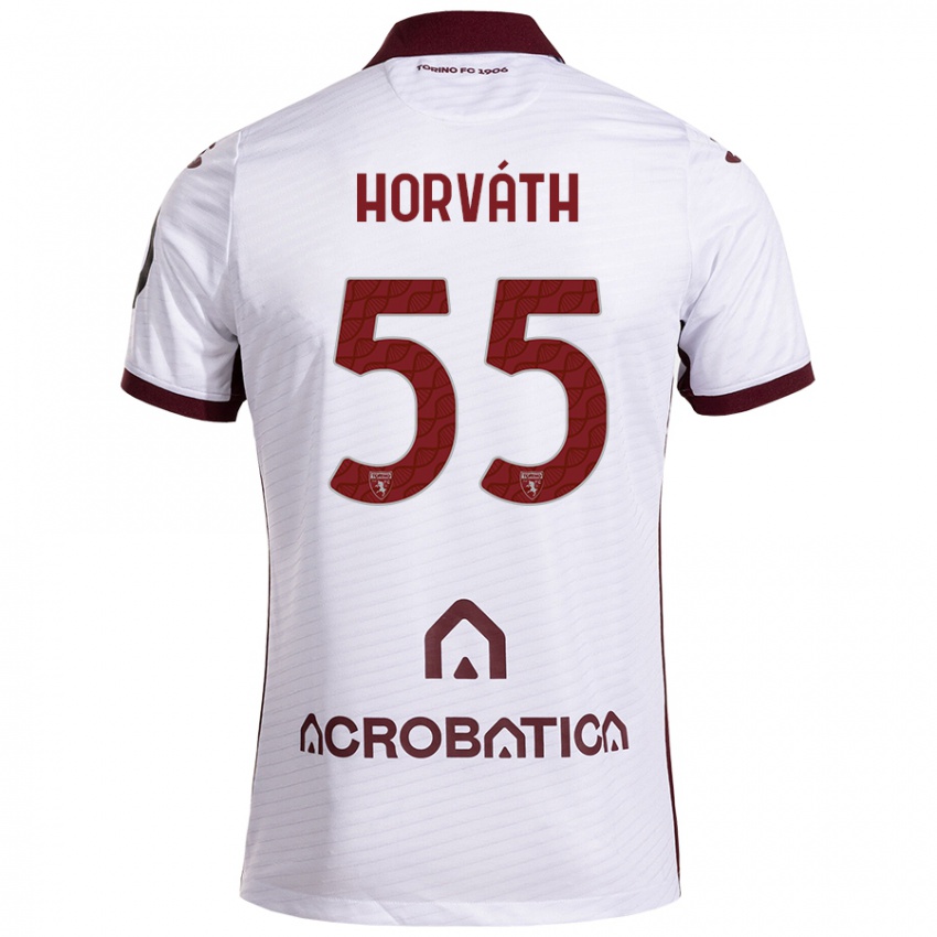 Férfi Krisztofer Horváth #55 Fehér Barna Idegenbeli Jersey 2024/25 Mez Póló Ing