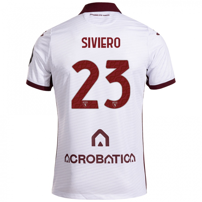 Férfi Lapo Siviero #23 Fehér Barna Idegenbeli Jersey 2024/25 Mez Póló Ing