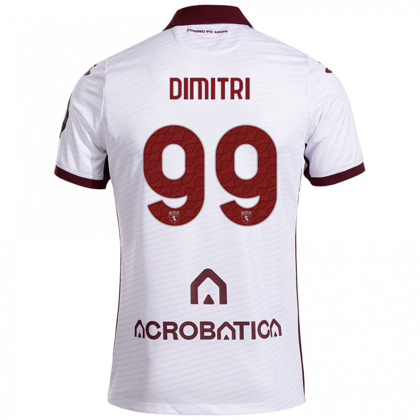 Férfi Matteo Dimitri #99 Fehér Barna Idegenbeli Jersey 2024/25 Mez Póló Ing