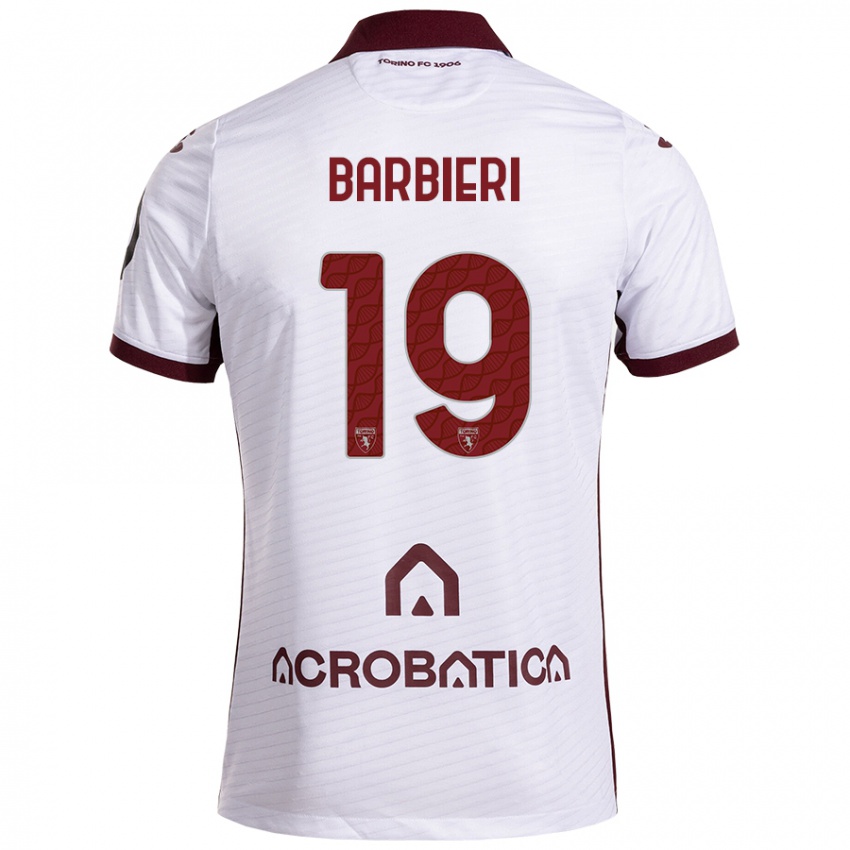 Férfi Raffaella Barbieri #19 Fehér Barna Idegenbeli Jersey 2024/25 Mez Póló Ing