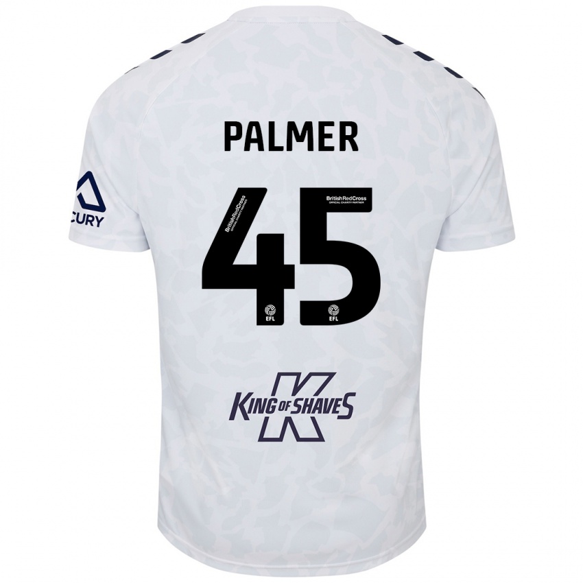 Férfi Kasey Palmer #45 Fehér Idegenbeli Jersey 2024/25 Mez Póló Ing