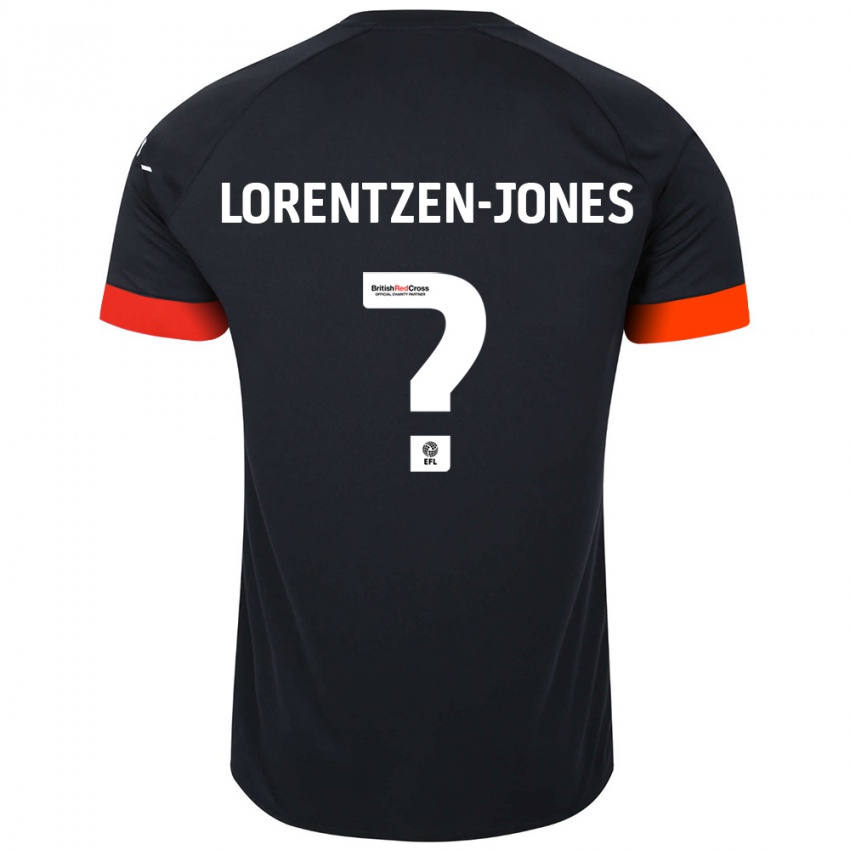 Férfi Jack Lorentzen-Jones #0 Fekete Narancs Idegenbeli Jersey 2024/25 Mez Póló Ing