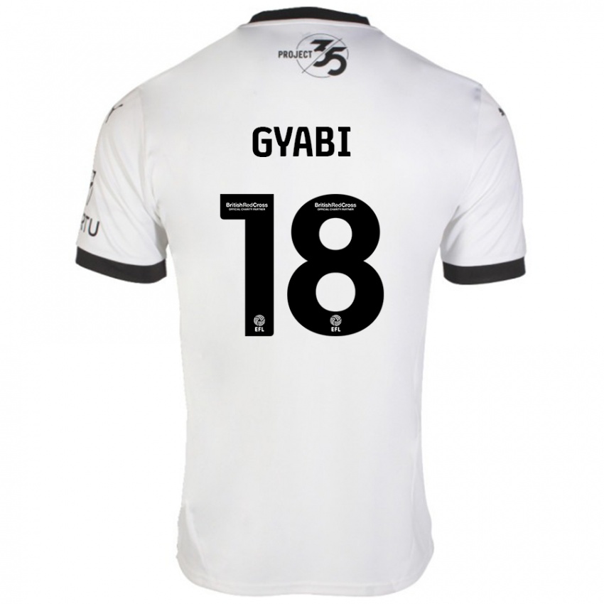 Férfi Darko Gyabi #18 Fehér Fekete Idegenbeli Jersey 2024/25 Mez Póló Ing