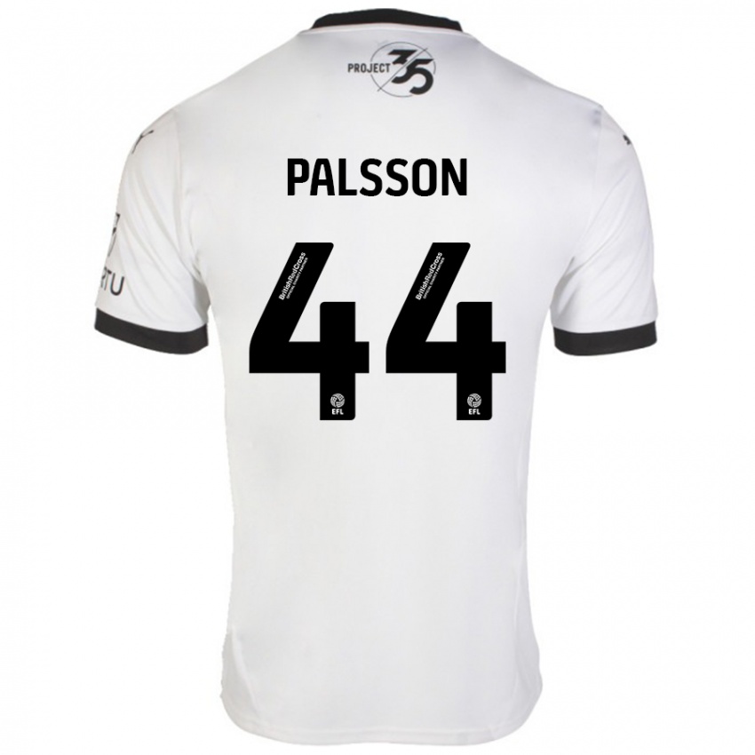 Férfi Victor Pálsson #44 Fehér Fekete Idegenbeli Jersey 2024/25 Mez Póló Ing