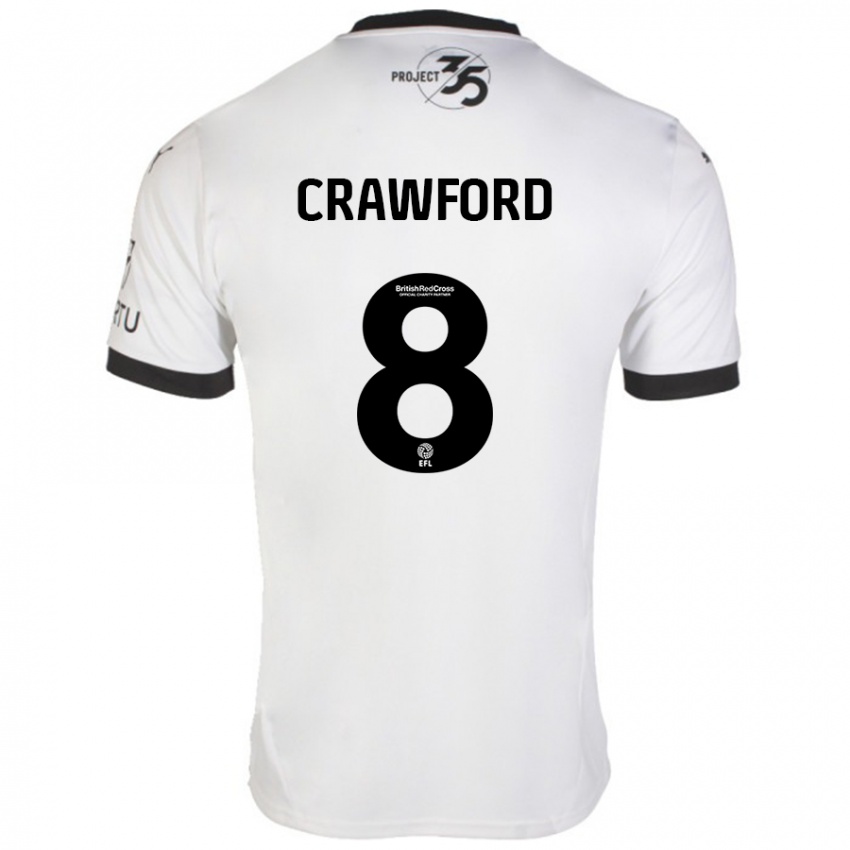 Férfi Imy Crawford #8 Fehér Fekete Idegenbeli Jersey 2024/25 Mez Póló Ing