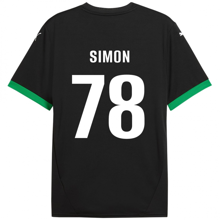 Női Bénédicte Simon #78 Fekete Sötétzöld Hazai Jersey 2024/25 Mez Póló Ing