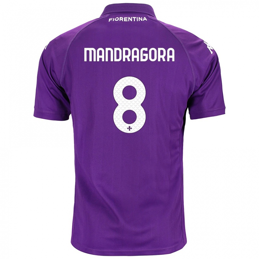 Női Rolando Mandragora #8 Lila Hazai Jersey 2024/25 Mez Póló Ing