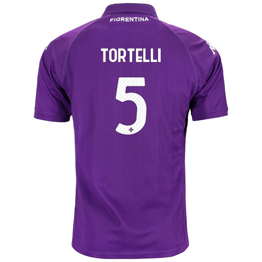 Női Alice Tortelli #5 Lila Hazai Jersey 2024/25 Mez Póló Ing