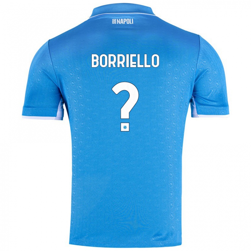 Női Salvatore Borriello #0 Ég Kék Hazai Jersey 2024/25 Mez Póló Ing