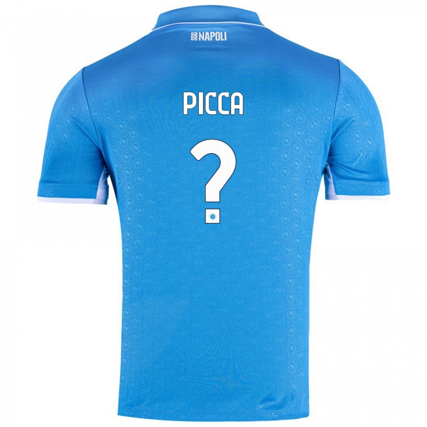 Női Luigi Picca #0 Ég Kék Hazai Jersey 2024/25 Mez Póló Ing