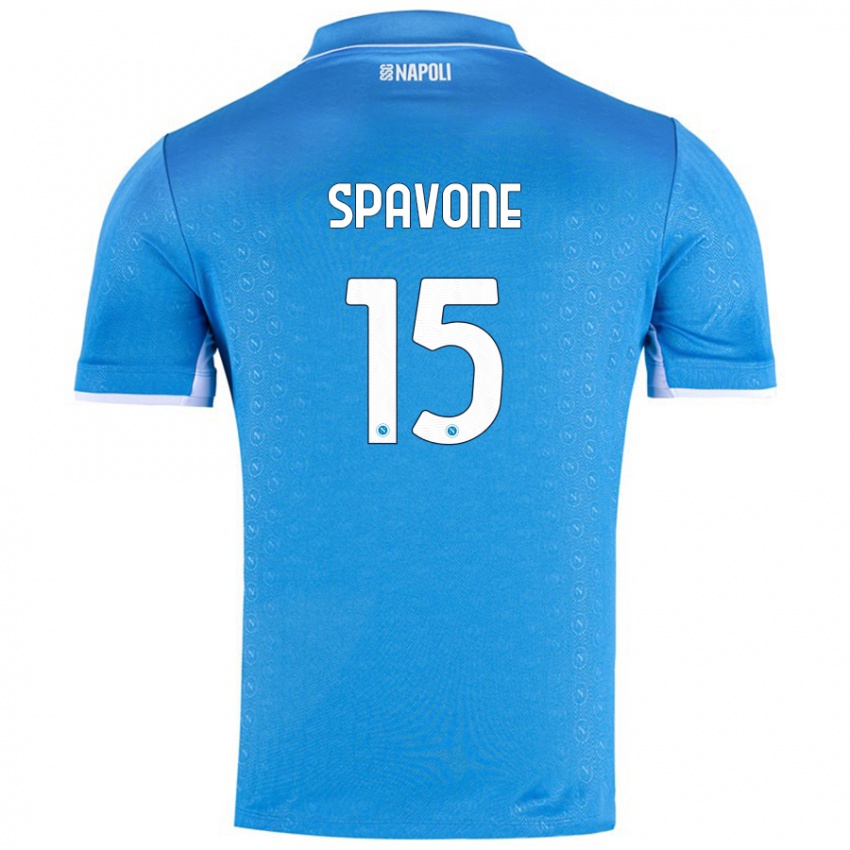 Női Alessandro Spavone #15 Ég Kék Hazai Jersey 2024/25 Mez Póló Ing