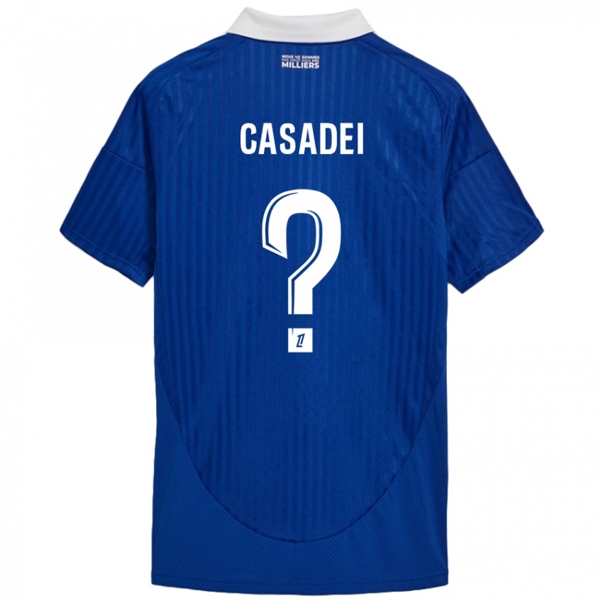 Női Alexis Casadei #0 Kék Fehér Hazai Jersey 2024/25 Mez Póló Ing