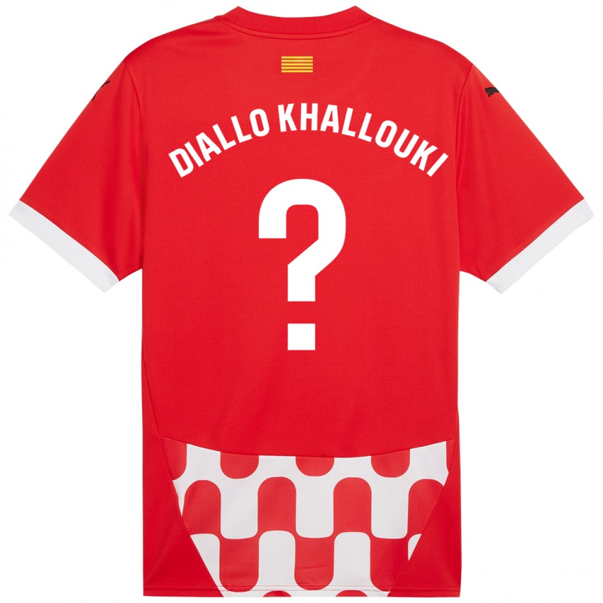 Női Siaka Diallo Khallouki #0 Piros Fehér Hazai Jersey 2024/25 Mez Póló Ing