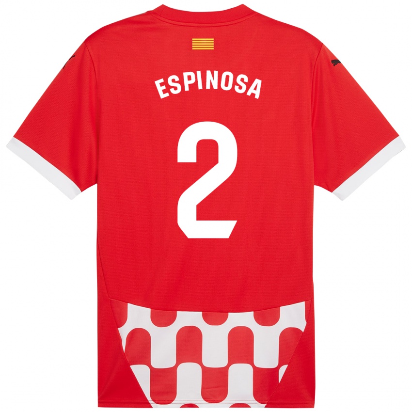 Női Bernardo Espinosa #2 Piros Fehér Hazai Jersey 2024/25 Mez Póló Ing