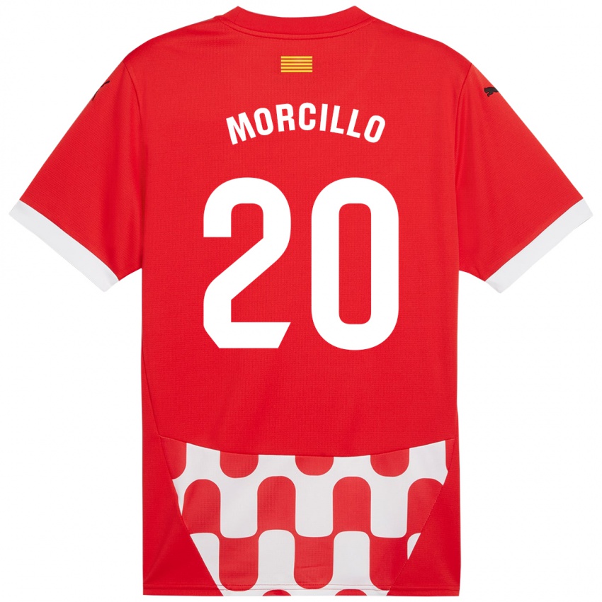 Női Luis Morcillo #20 Piros Fehér Hazai Jersey 2024/25 Mez Póló Ing