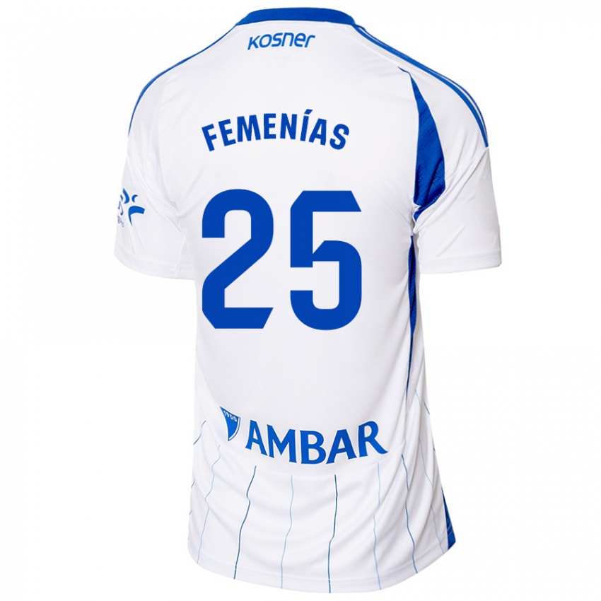 Női Joan Femenías #25 Piros Fehér Hazai Jersey 2024/25 Mez Póló Ing