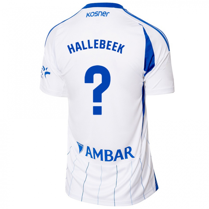 Női Boaz Hallebeek #0 Piros Fehér Hazai Jersey 2024/25 Mez Póló Ing